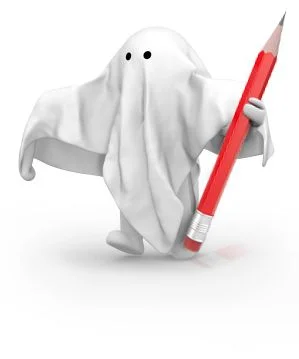 Ghost Holding Pencil
