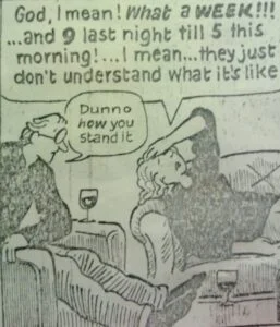 Extract from Posy Simmonds cartoon, copyright Posy Simmonds