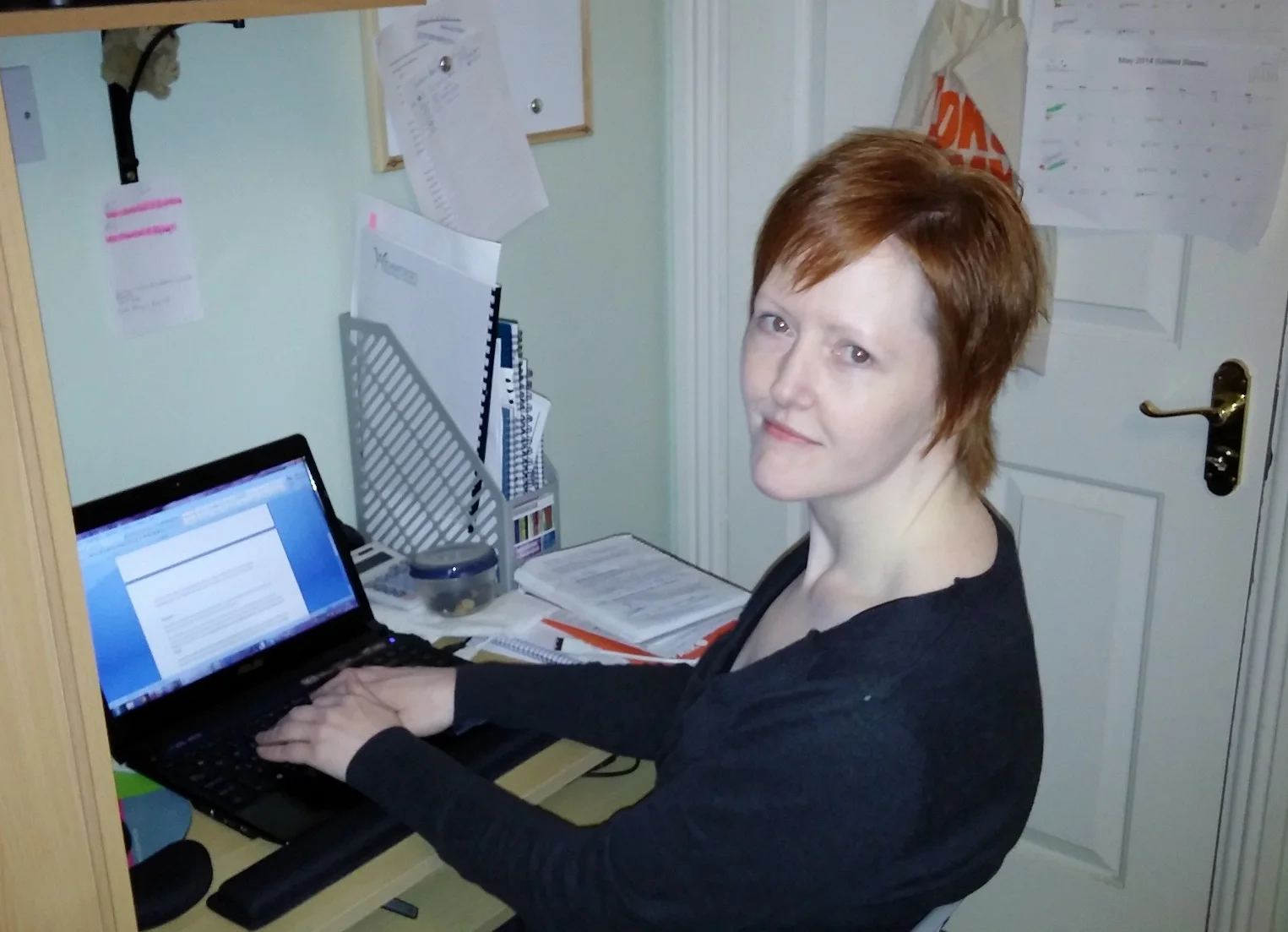 The Author Eliza Green At Her Desk