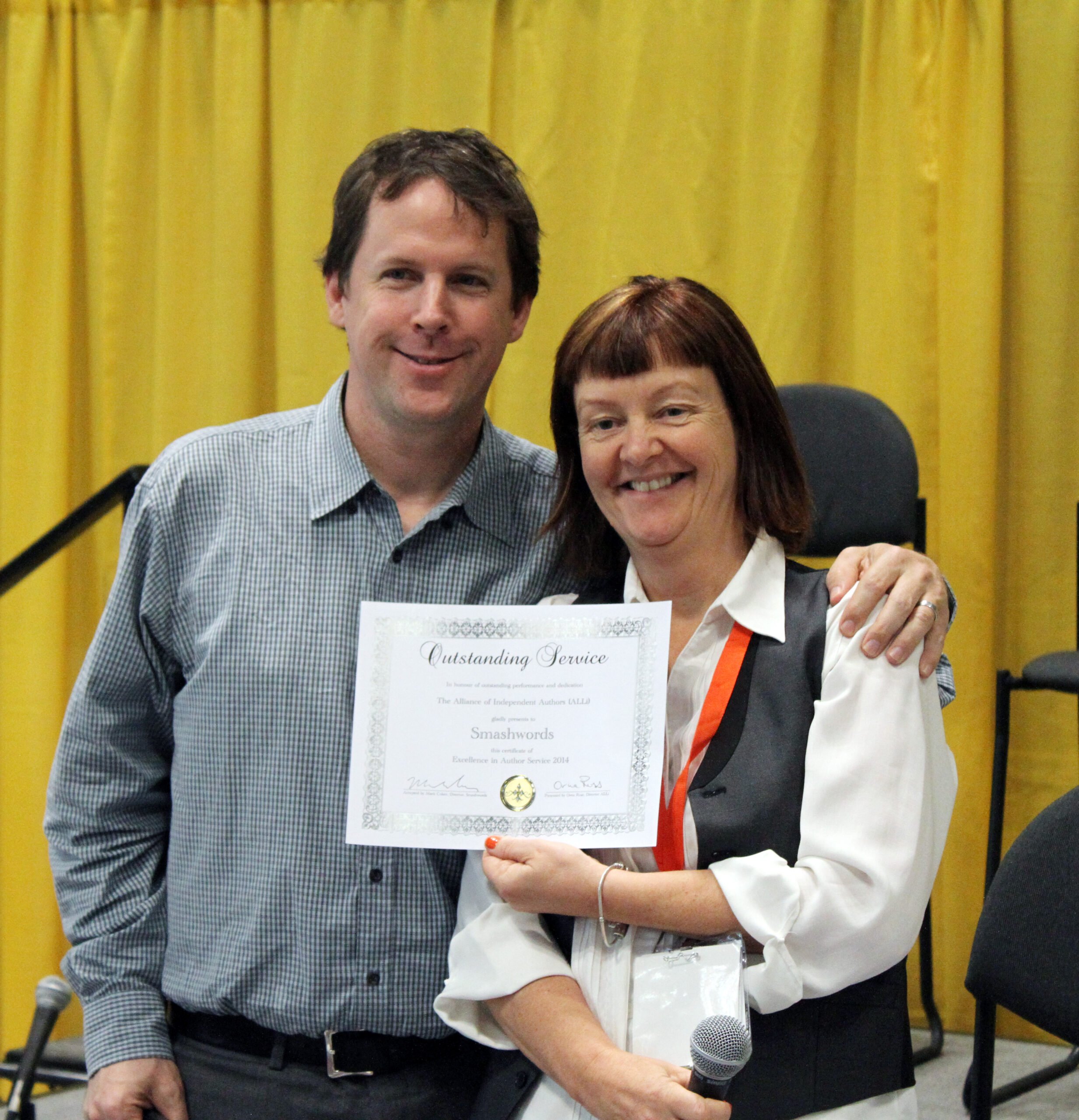 Mark Coker & Orna Ross, Indie Author Award