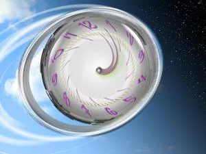 Distorted clock face