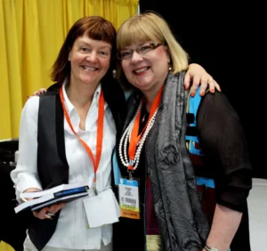 Orna & Lara in The Author Hub BEA 2014
