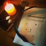 Photo of manuscript by candlelight