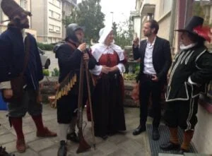 Piers and friends in historical costume