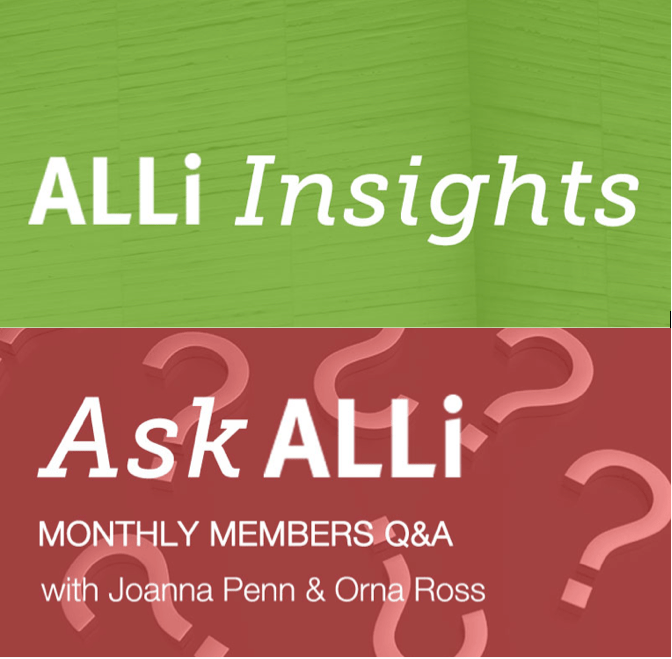 ALLi Insights Ask ALLi Events Hosted By Orna Ross