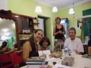 Atulya Bingham signing books for readers