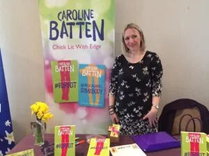 Caroline Batten at signing table