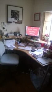 Photo of a modern desk with computer