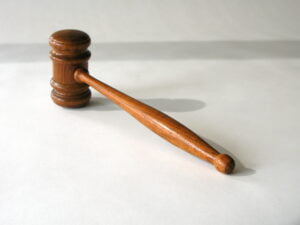 photo of a judge's gavel