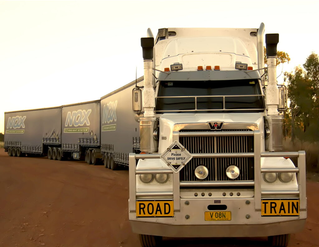 photo of a road train 