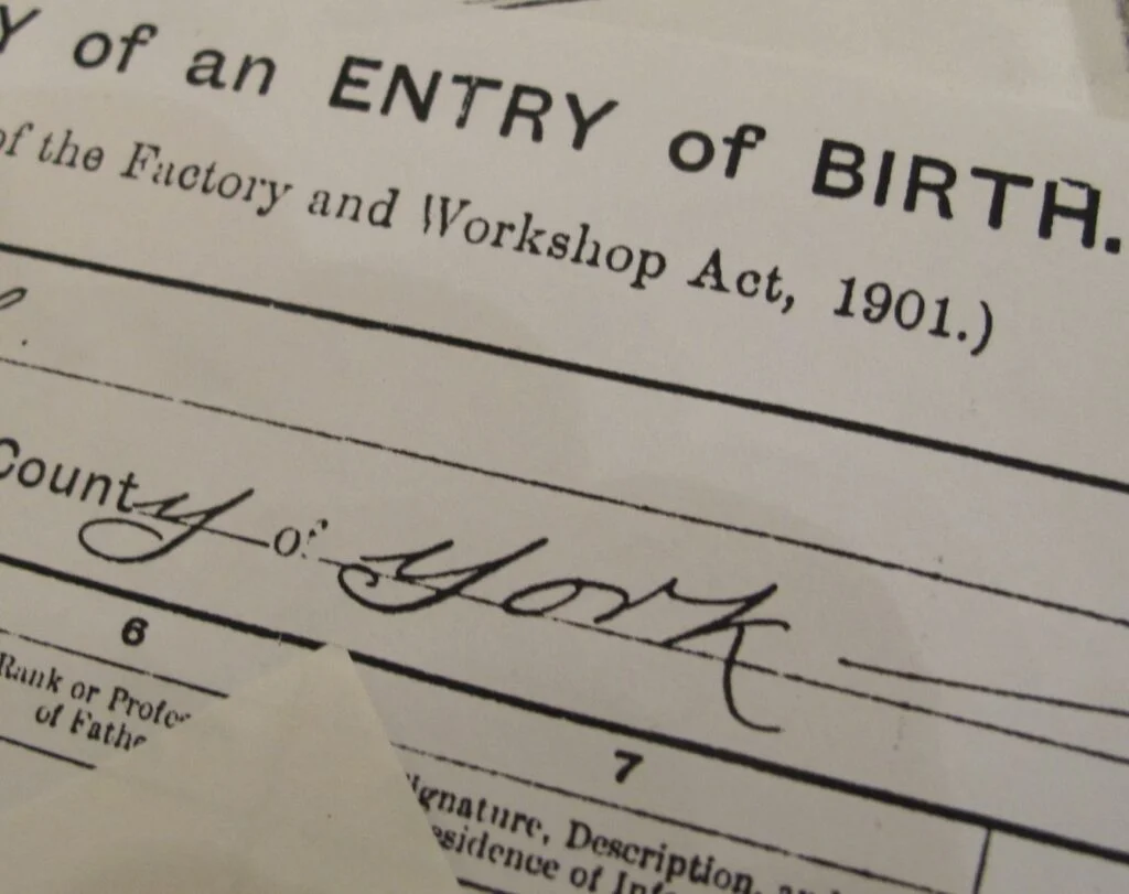 Birth certificate example