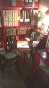 Photo of a nearly empty desk