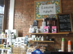 Book on shelf in Limone Delicatessen