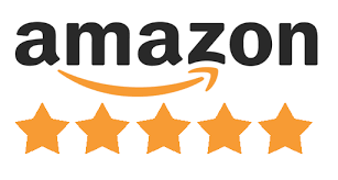 Amazon logo with five stars