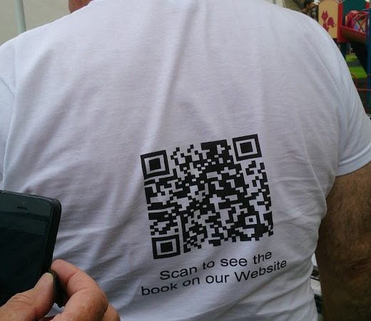 Back Of T-shirt Showing QR Code