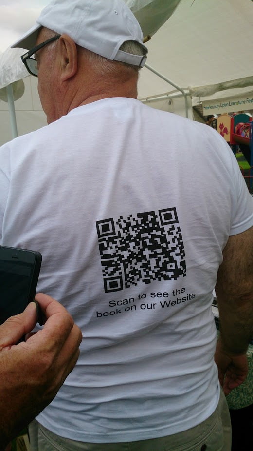Back Of T-shirt Showing QR Code