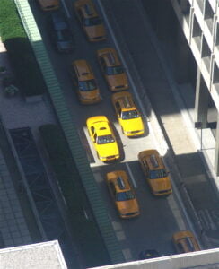 photo of many yellow cabs