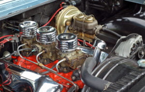 photo of a car engine