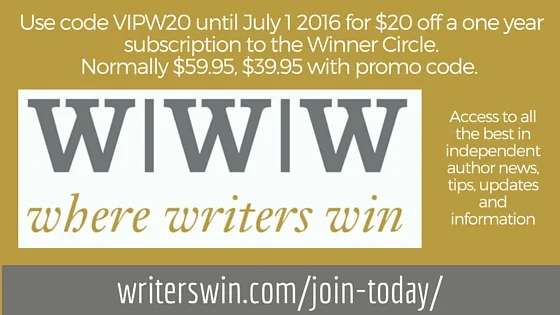 WWW Where Writers Win banner ad for Indie Author Fringe BEA