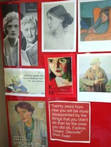 Array of author photos and quotes