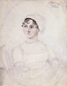 Portrait of Jane Austen by her sister Cassandra)