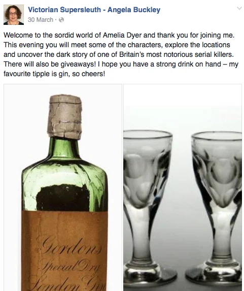 Screenshot of first post from launch event