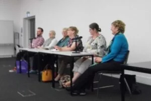 Photo of discussion panel in action