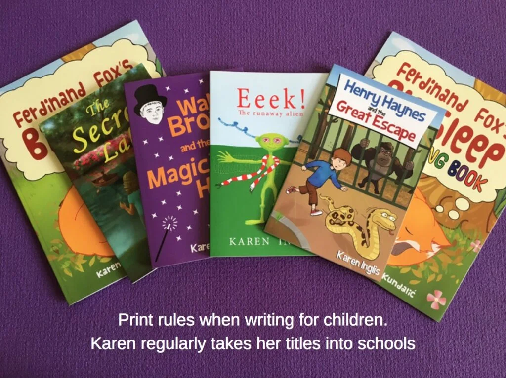 Array of Karen Inglis's books for children