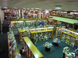 The Norrington Room at Blackwell's in Oxford, the largest book-selling room in the world.