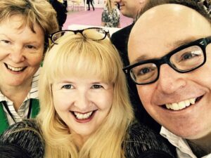 Alison Morton, Rebecca Lang and Mark Dawson selfie
