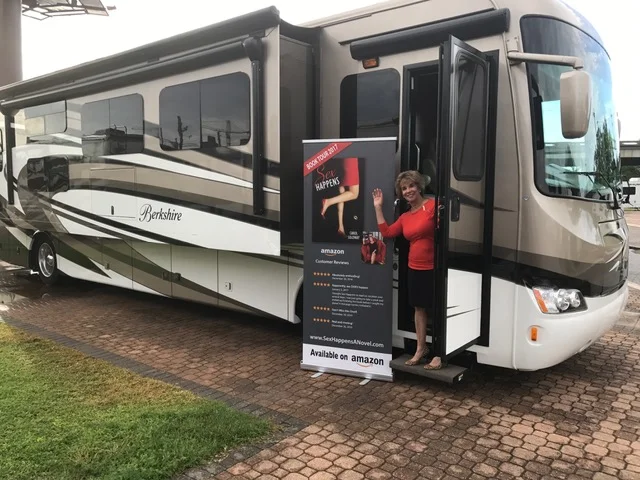 Photo of Carol in her RV