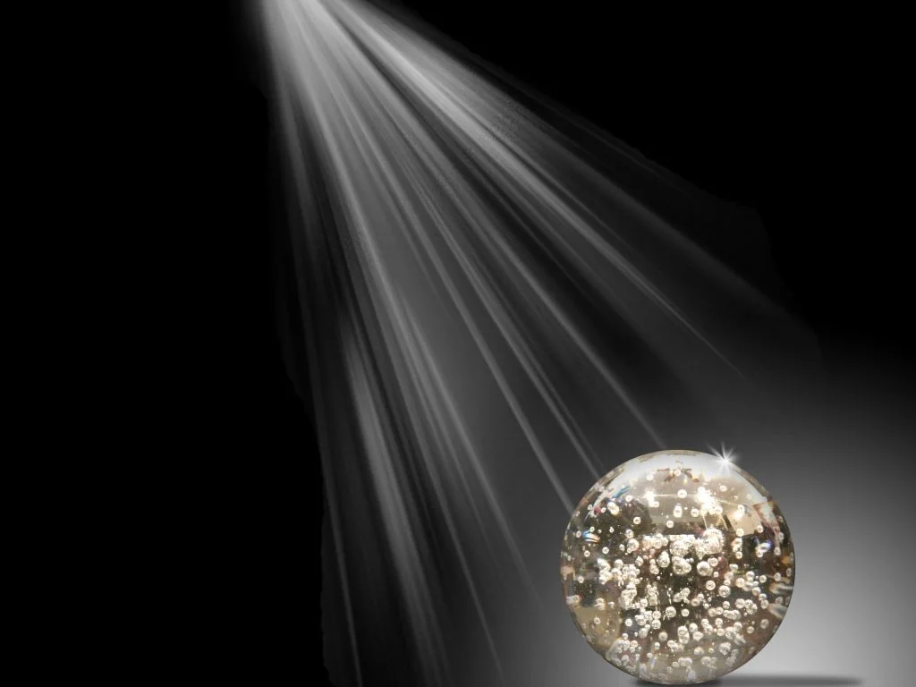 Photo of spotlight on paperweight