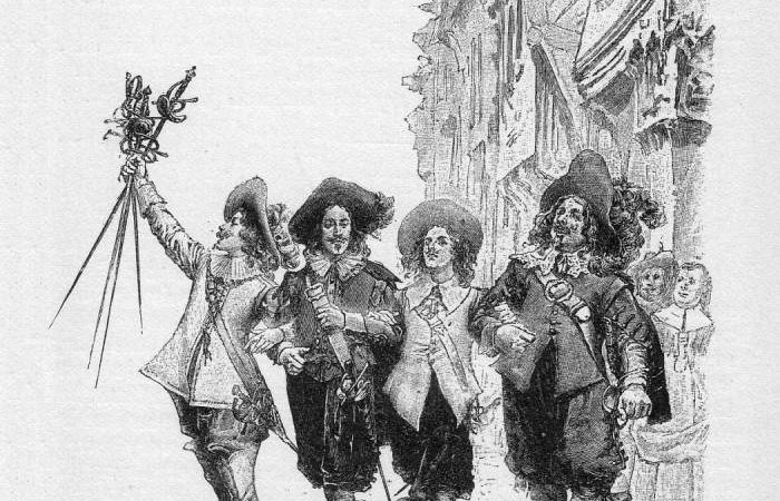 Line Drawing From Alexander Dumas' Three Musketeers
