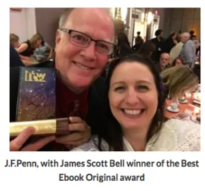 Joanna Penn and James Scot Bell at Thrillerfest
