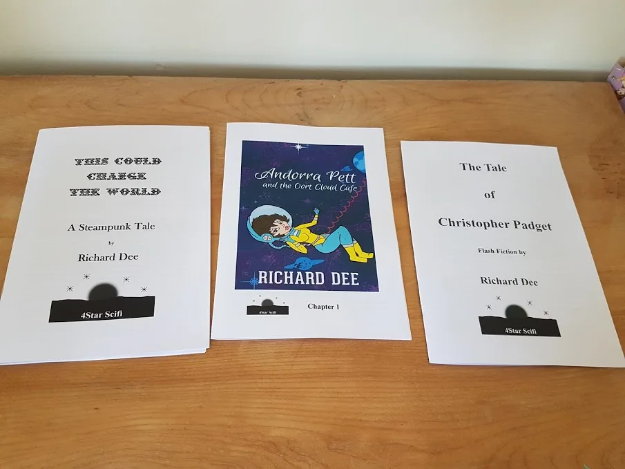 three leaflets in colour