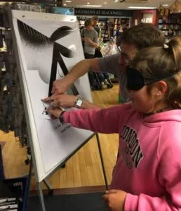 photo of pinning the hay on the donkey game