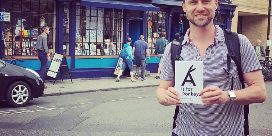 Photo Of Jonathan With Book Outside Blackwell's
