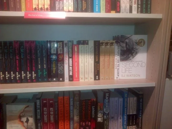 books on shelf in bookshop