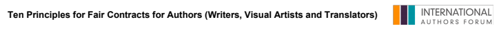 10 principals for fair contracts for authors