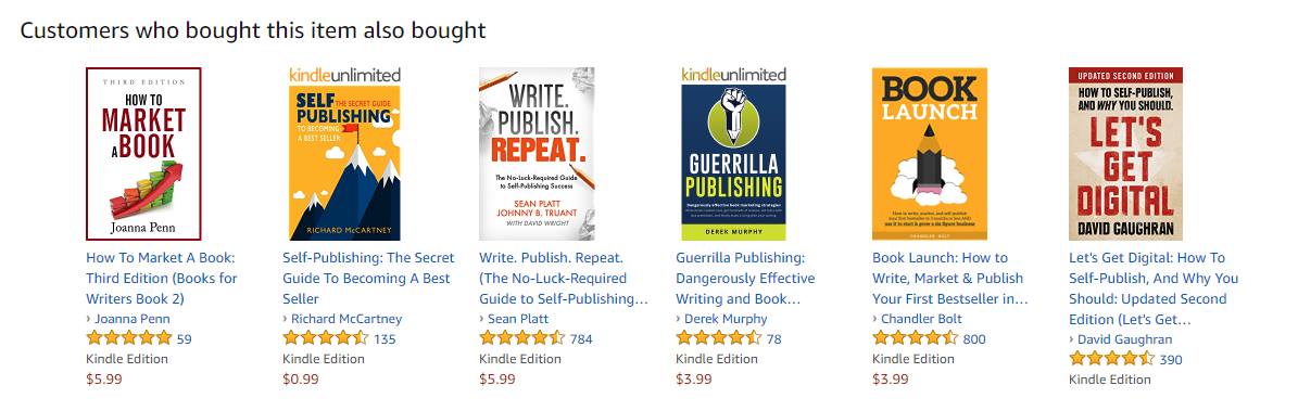 Screenshot Of Also-boughts On Amazon Page