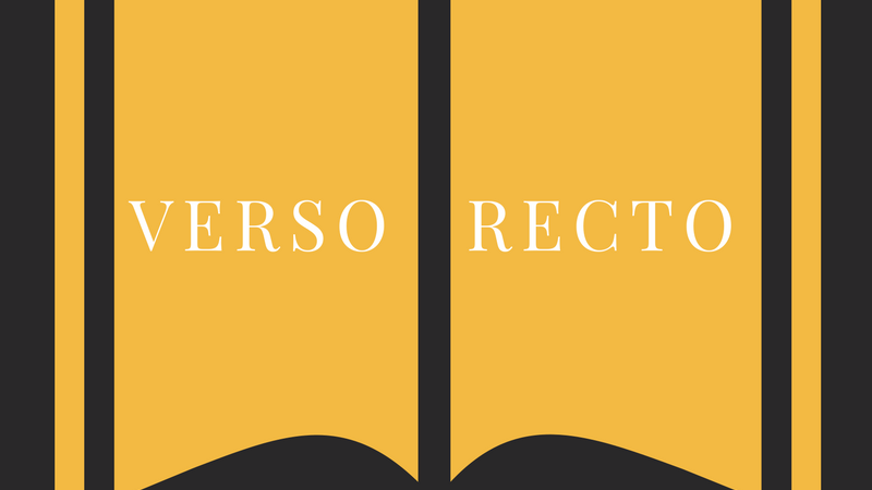 Diagram Of Open Book Showing Verso On Left And Recto On Right