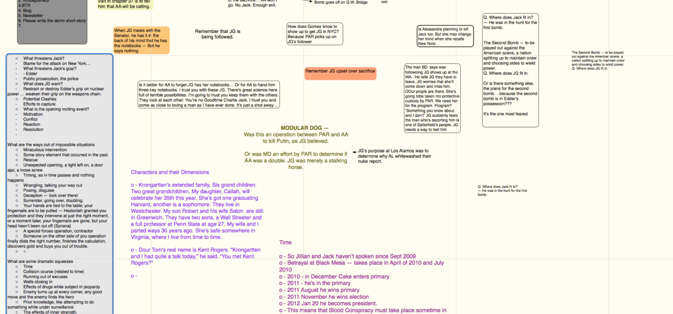 screenshot of Scapple mind map by Jeff Shear