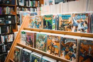 comics on shelf