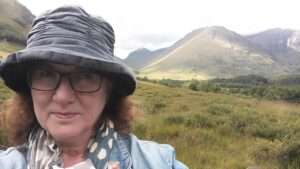 photo of Debbie Young at Glencoe where she went to take a break