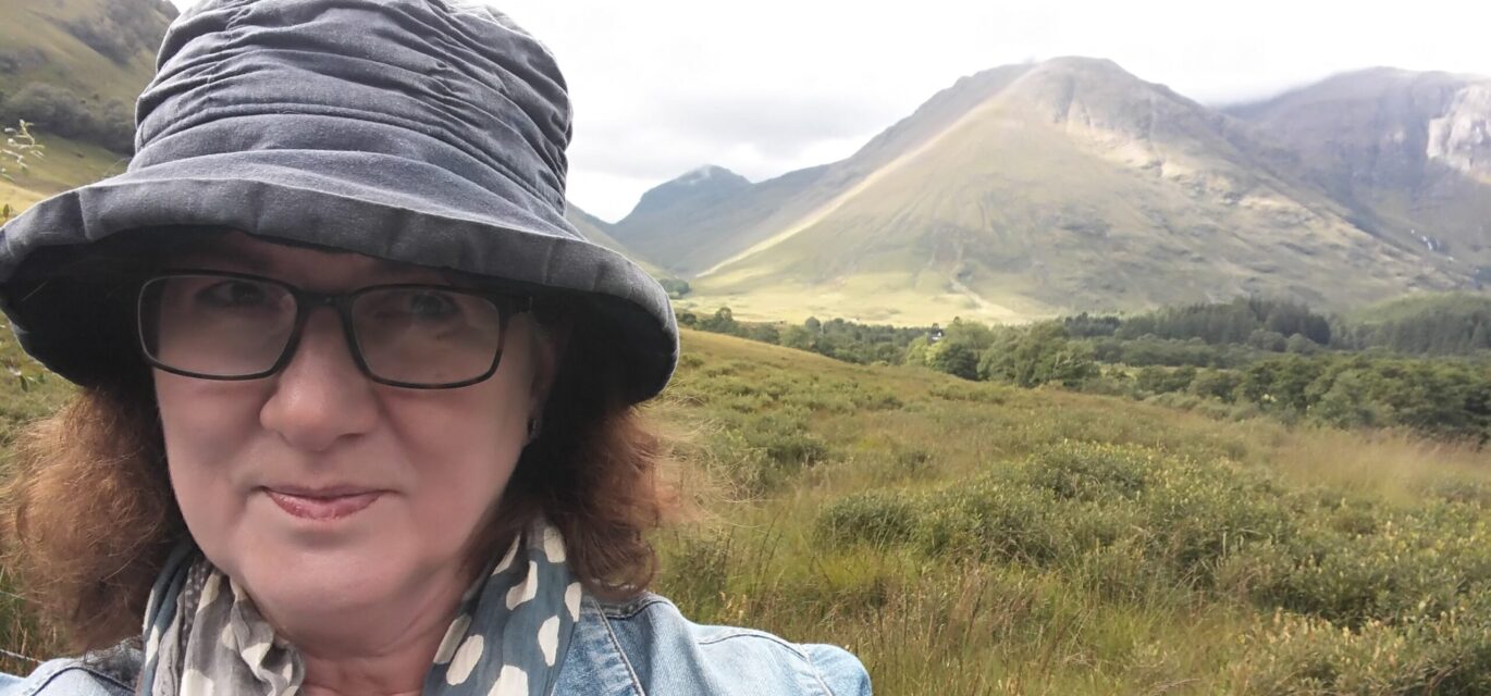 photo of Debbie Young at Glencoe where she went to take a break