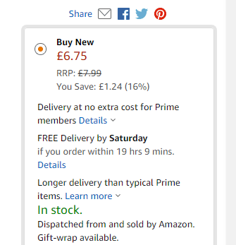 Screen Shot Of Amazon Print Price Cut