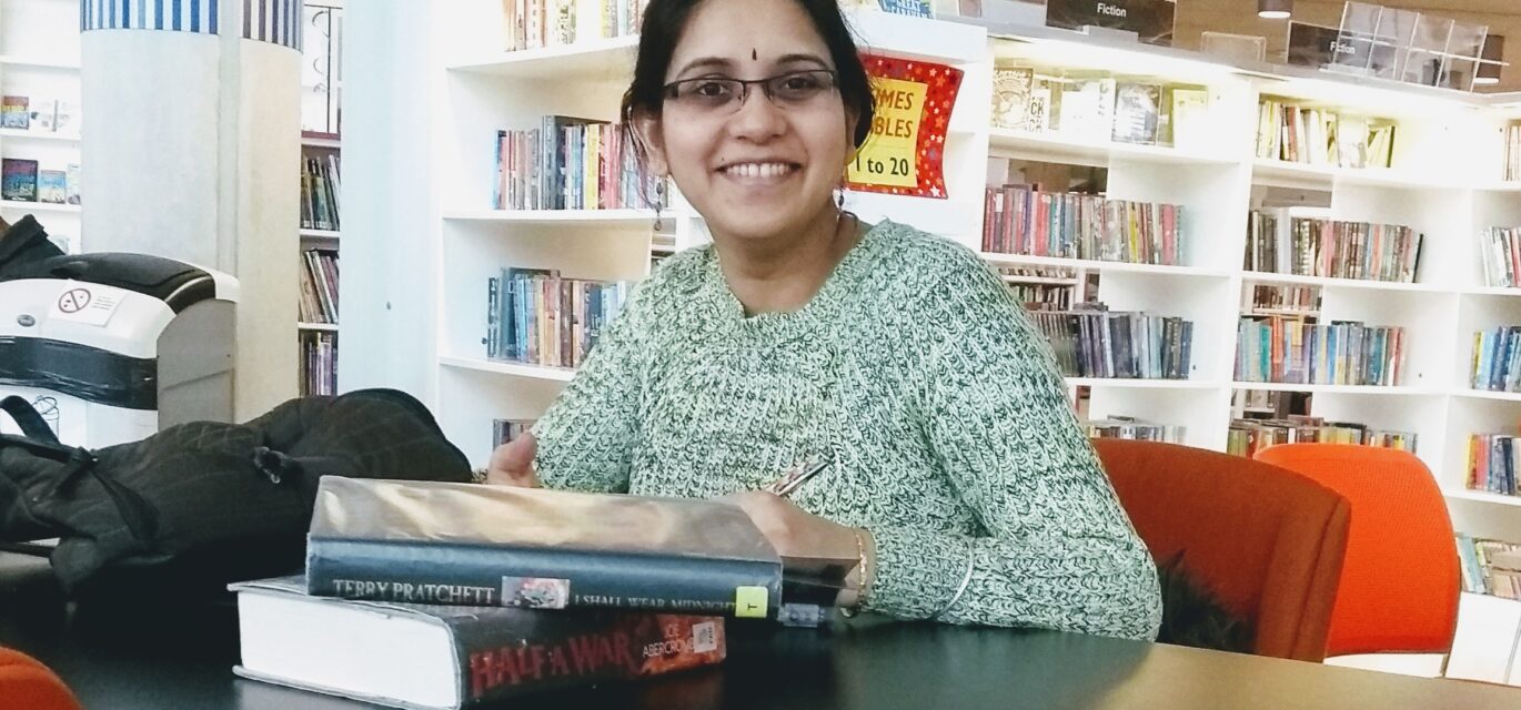 photo of Saiswaroopa at a booksigning