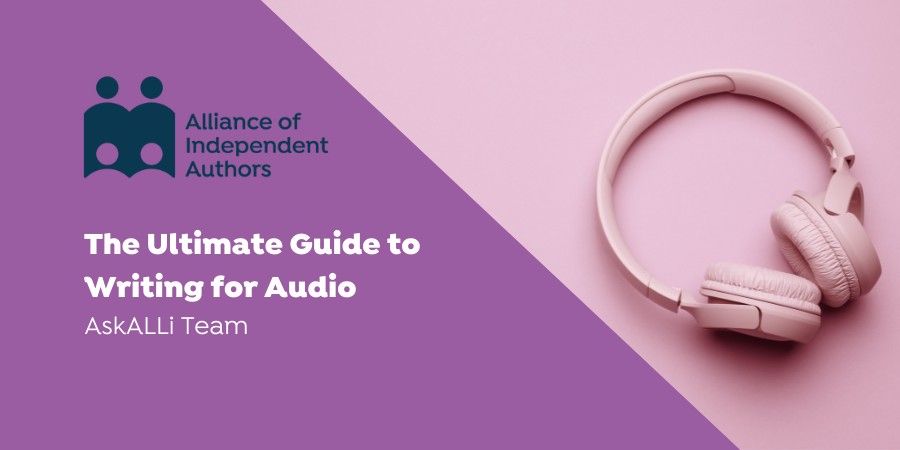The Ultimate Guide To Writing For Audio: Title Image With Pink Headphones