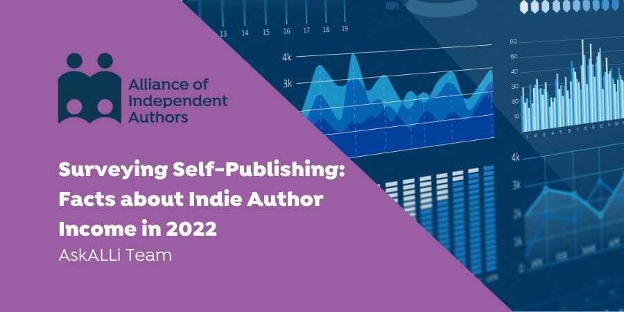 Surveying Self-Publishing: Facts About Indie Author Income In 2022: Images Of Blue Graphs