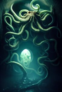 AI: tentacled horrors from beyond, glowing green